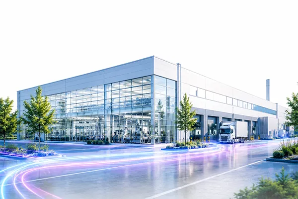 Produktionsbetrieb mit Photovoltaikanlage